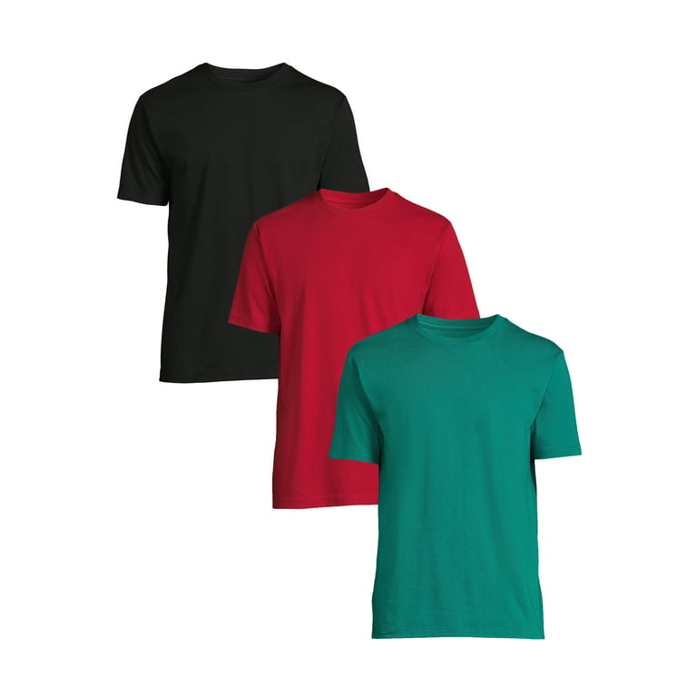 George Men's and Big Men's Crewneck T-Shirt with Short Sleeves, 3-Pack 
