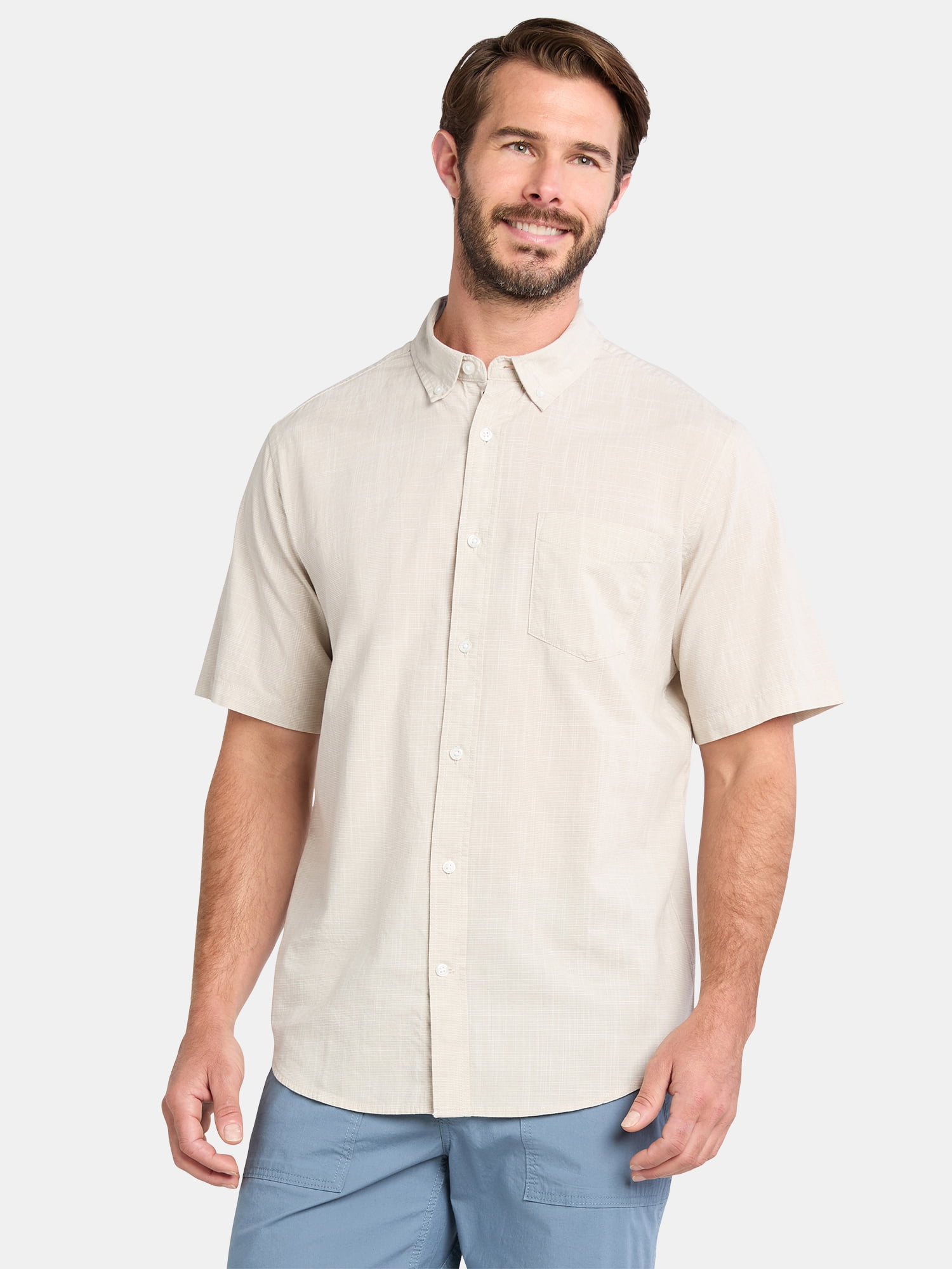 Cross Hatch Reworked Long Sleeve Shirt