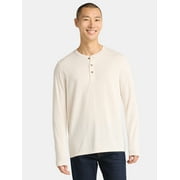 GEORGE Men's& Big Men's Double Knit Henley, Sizes S-3XL