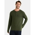 thumbnail image 1 of George Men's and Big Men's Double Knit Henley, Sizes S-3XL, 1 of 5