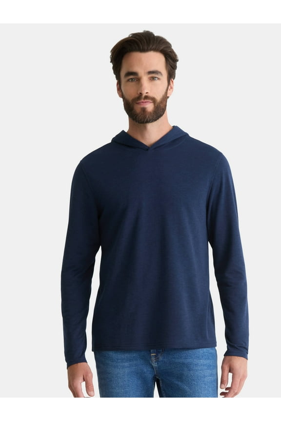 Men's and Big Men's Pullover Hoodie with Long Sleeves, Sizes S-3XL