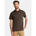 thumbnail image 1 of George Men's & Big Men's Double Knit Polo Shirt with Short Sleeves, Sizes S-3XL, 1 of 5