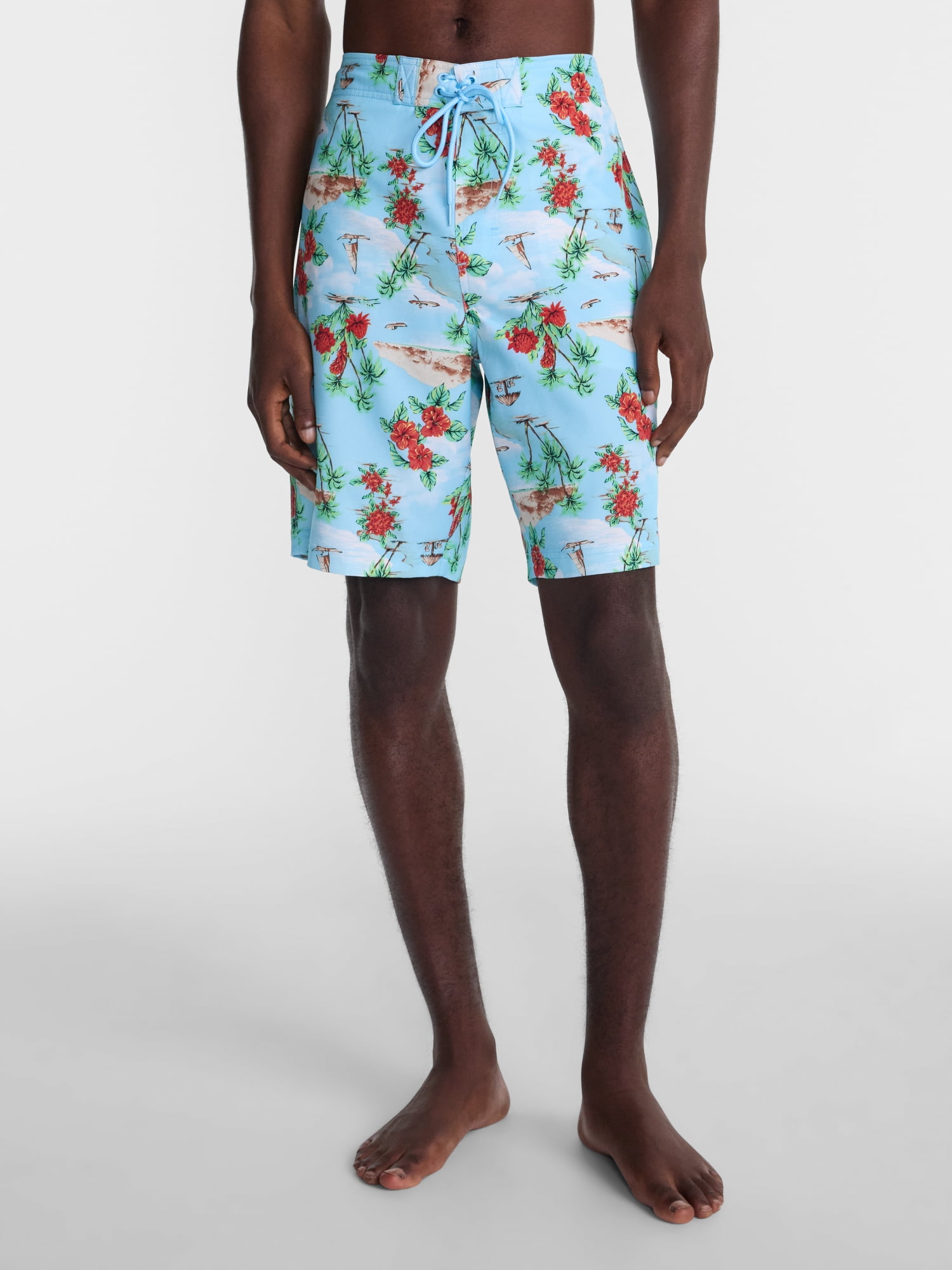 George Men's and Big Men's E-Board Swim Trunks with UPF 50+, 9" Inseam, Sizes S-3XL
