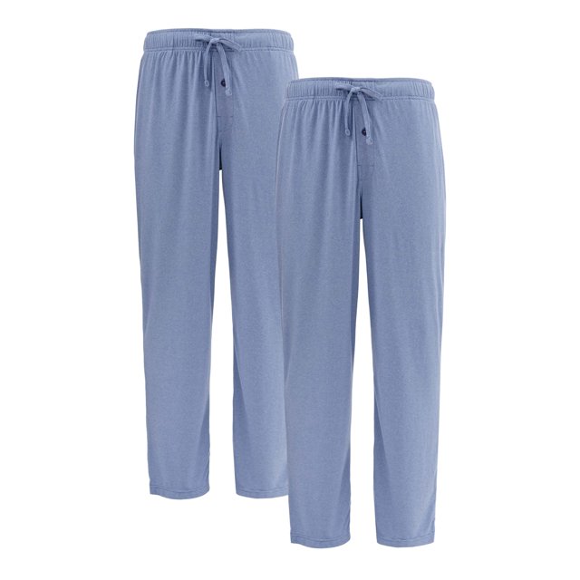 Men's and Big Men's Feed Stripe Knit Sleep Pajama Pants, 2Pack