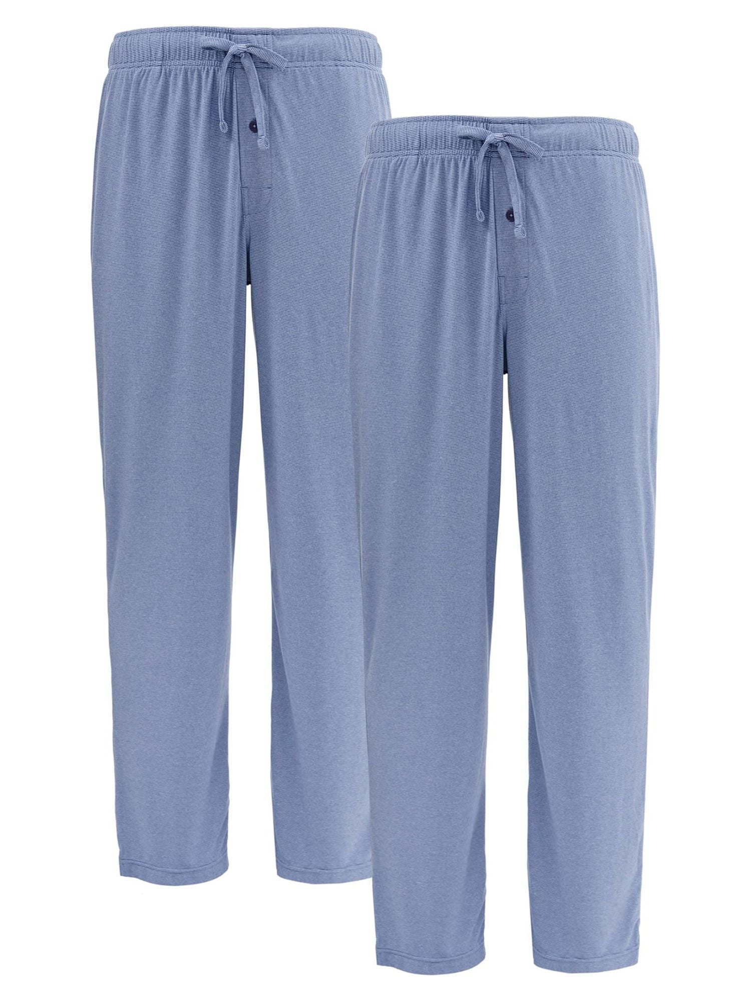 George Men's and Big Men's Feed Stripe Knit Sleep Pajama Pants, 2-Pack ...