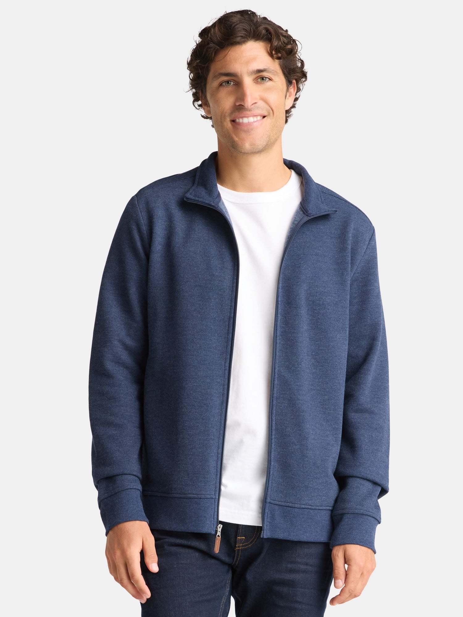 George Men's and Big Men's Full Zip Knit Jacket, Size XS-3XL