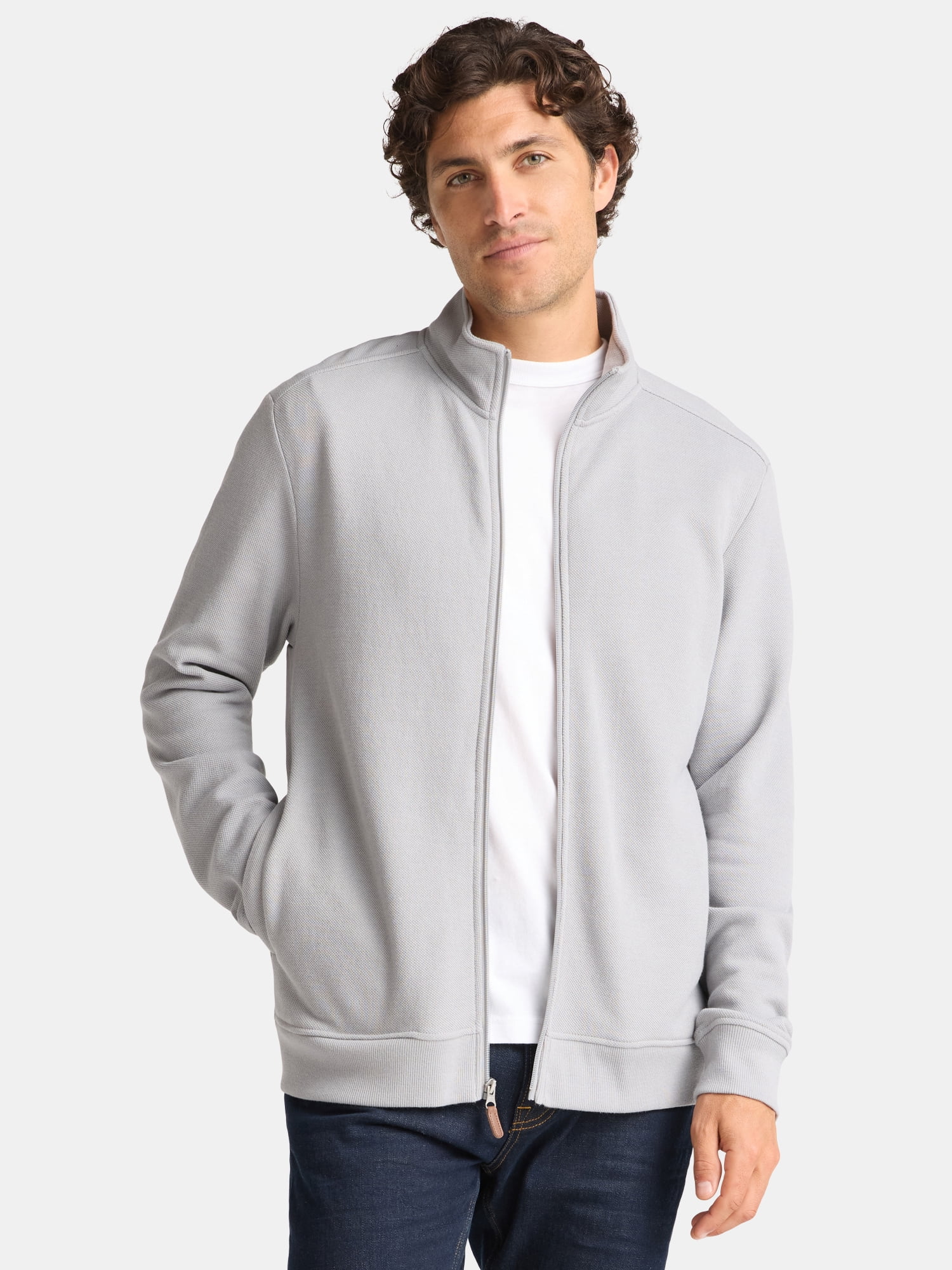 George Men's and Big Men's Full Zip Knit Jacket, Size XS-3XL