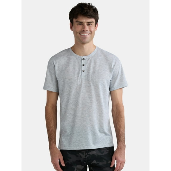 George Men's and Big Men's Henley Tee with Short Sleeves, Sizes S-3XL