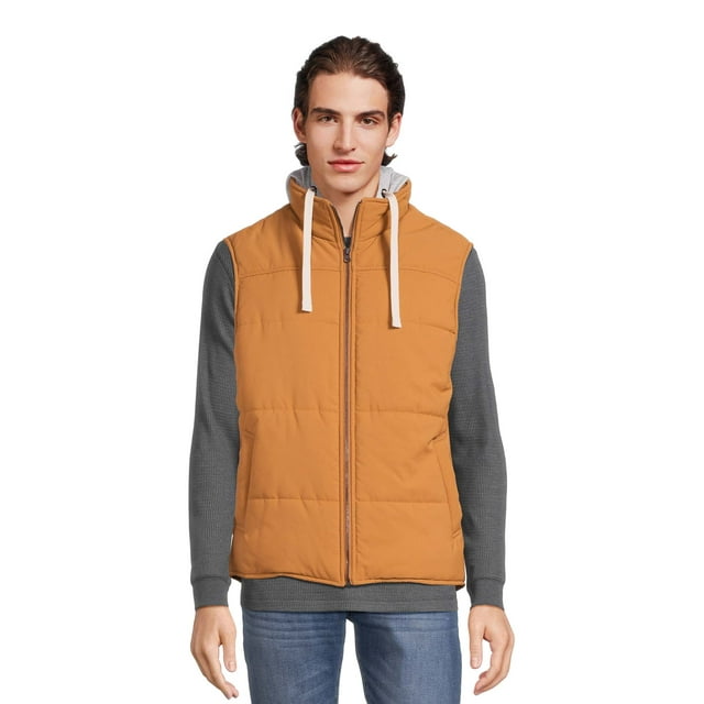 Men's and Big Men's Hooded Vest, Size S3XL