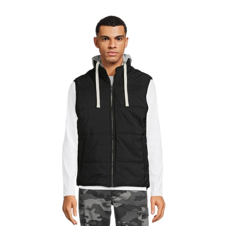 George Men's and Big Men's Hooded Vest, Sizes S-3XL