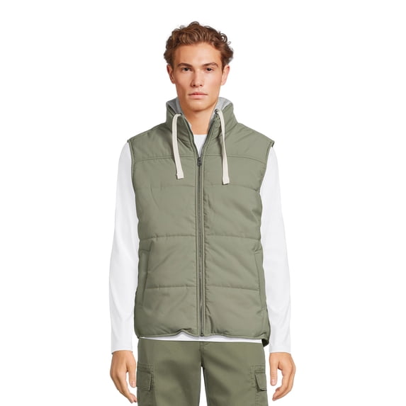 George Men's and Big Men's Hooded Vest, Sizes S-3XL