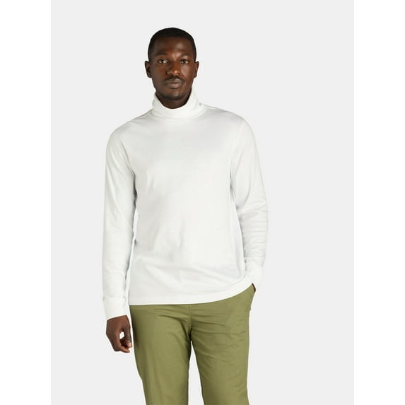 George Men's and Big Men's Interlock Turtleneck Shirt with Long Sleeves, Sizes S-3XL