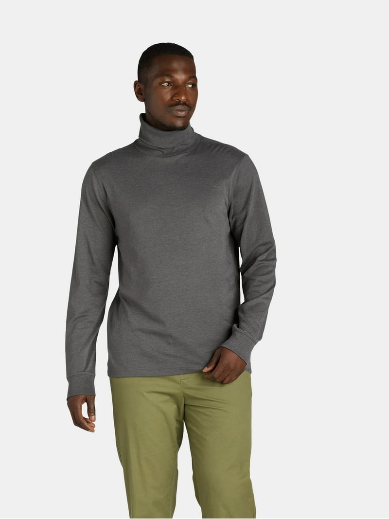 George Men's and Big Men's Interlock Turtleneck Shirt with Long
