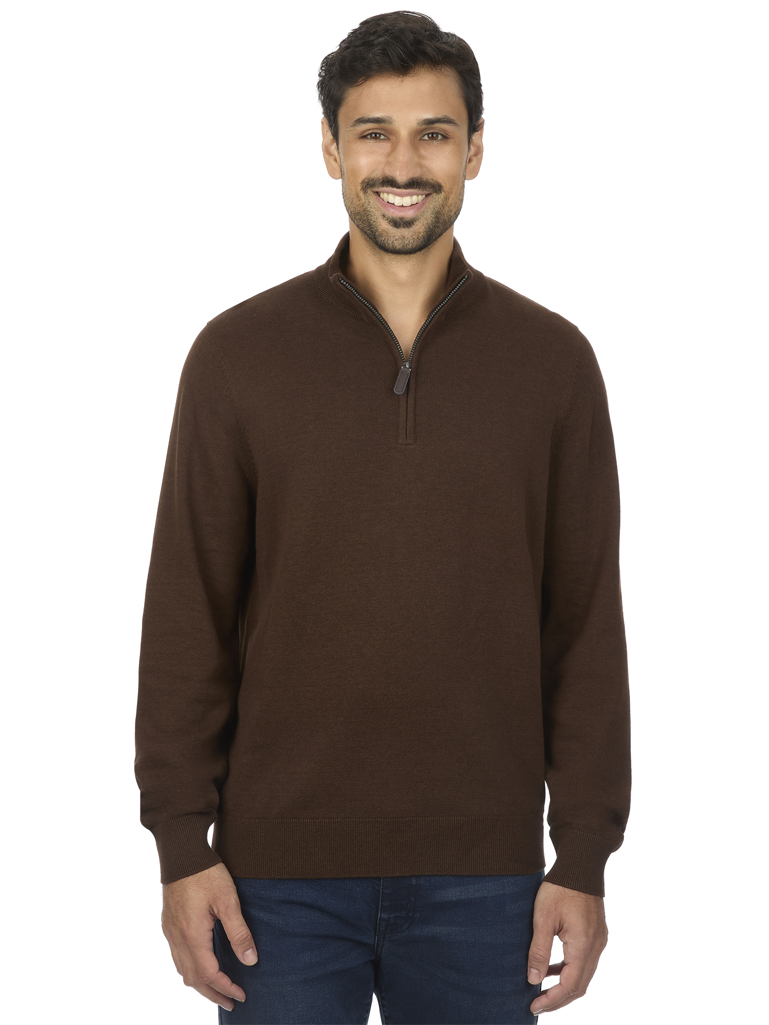 George Men's & Big Men's Classic Fit Jersey Quarter Zip Sweater, Sizes S-3XL