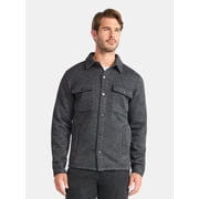 George Men's and Big Men's Knit Shacket with Microfleece Lining, Midweight, Sizes S-3XL