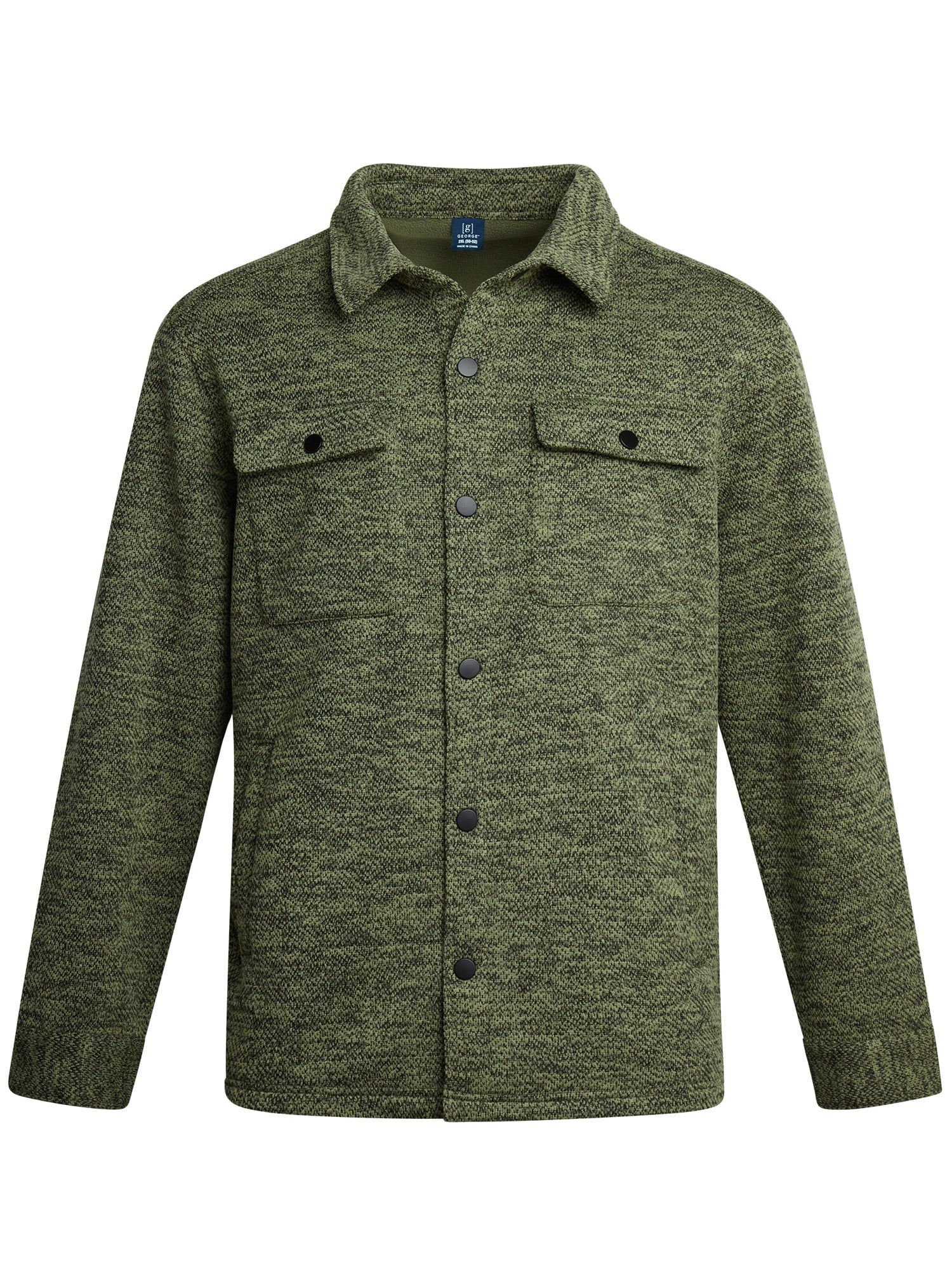 George Men's and Big Men's Knit Fleece Shirt Jacket, Sizes S-3XL