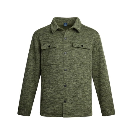 George Men's and Big Men's Knit Fleece Shirt Jacket, Sizes S-3XL