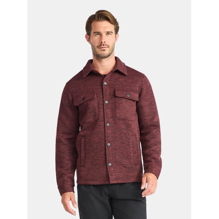 George Men's and Big Men's Knit Fleece Shirt Jacket, Sizes S-3XL