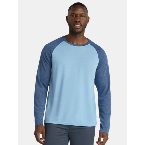 George Men's and Big Men's Raglan Tee with Long Sleeves, Sizes S-3XL