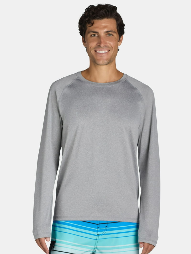 George Men's Long Sleeve Rash Guard Swim Shirt UPF 50+ Quick Dry