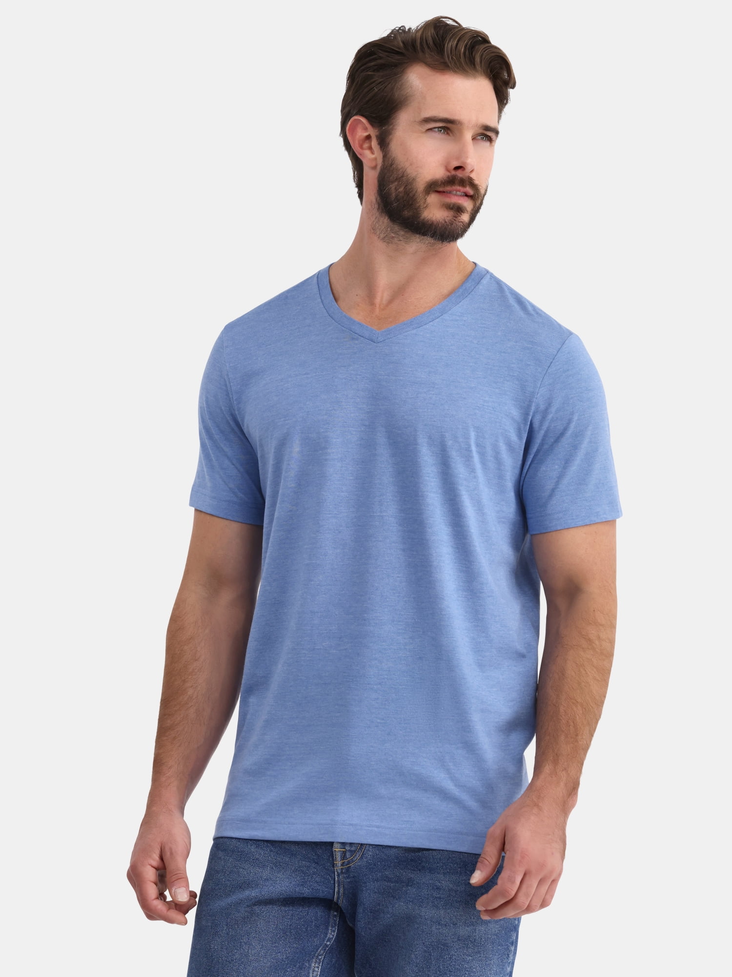 George Men's and Big Men's Lightweight V-Neck T-Shirt Sizes S-3XL ...