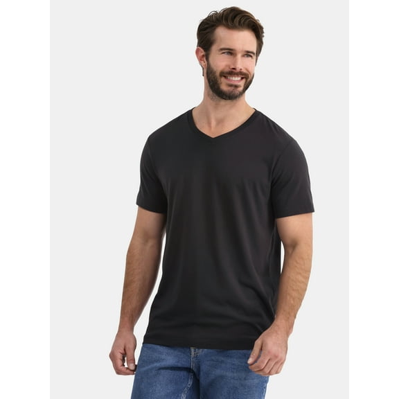 George Men's and Big Men's Lightweight V-Neck Tee with Short Sleeves, Sizes XS-3XL