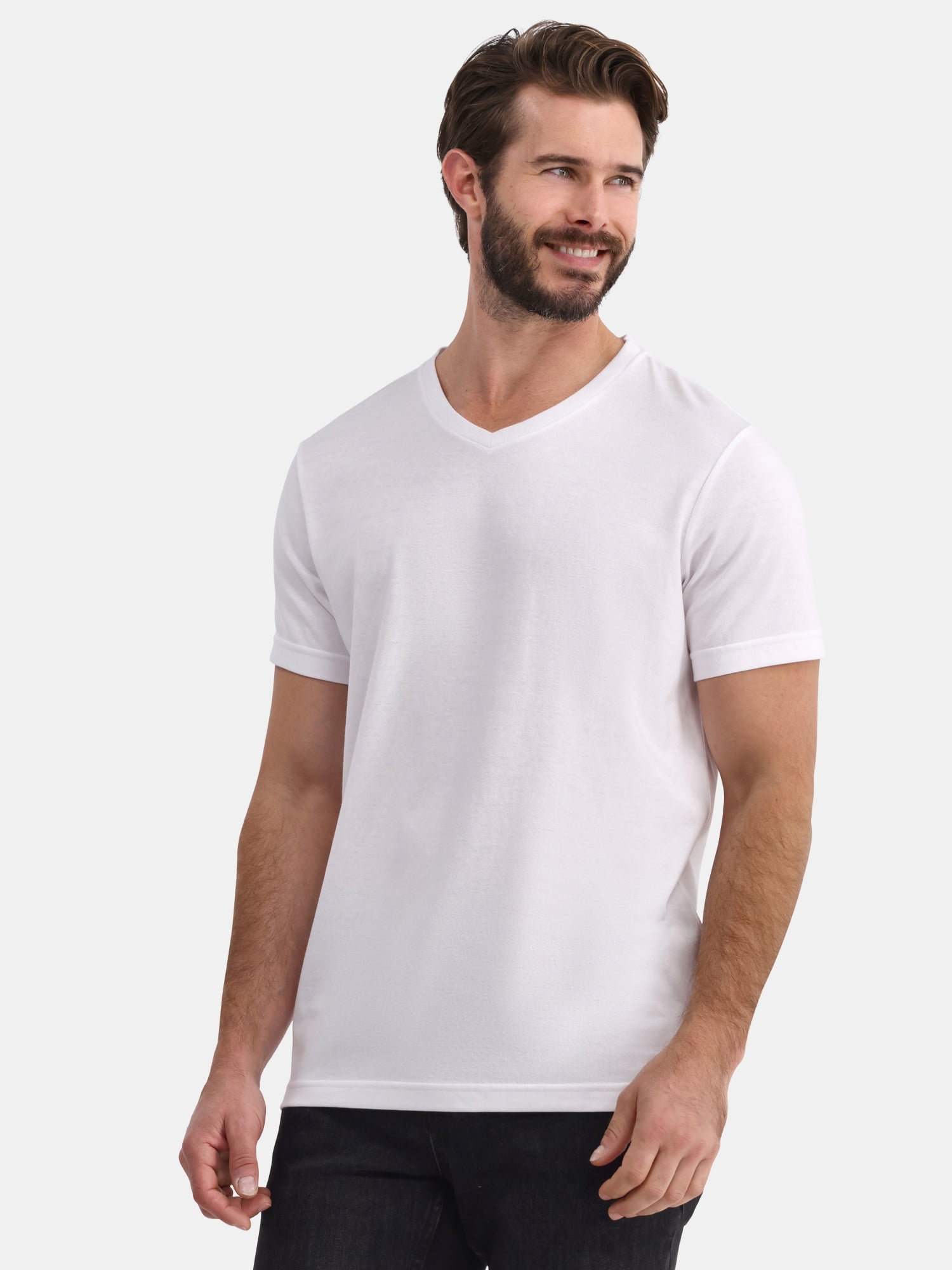 George Men's and Big Men's Lightweight V-Neck Tee with Short Sleeves ...