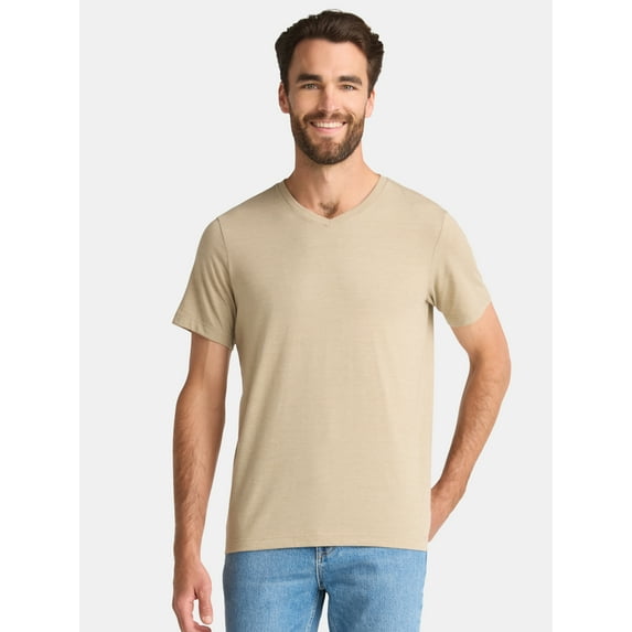 George Men's and Big Men's Lightweight V-Neck Tee with Short Sleeves, Sizes XS-3XL