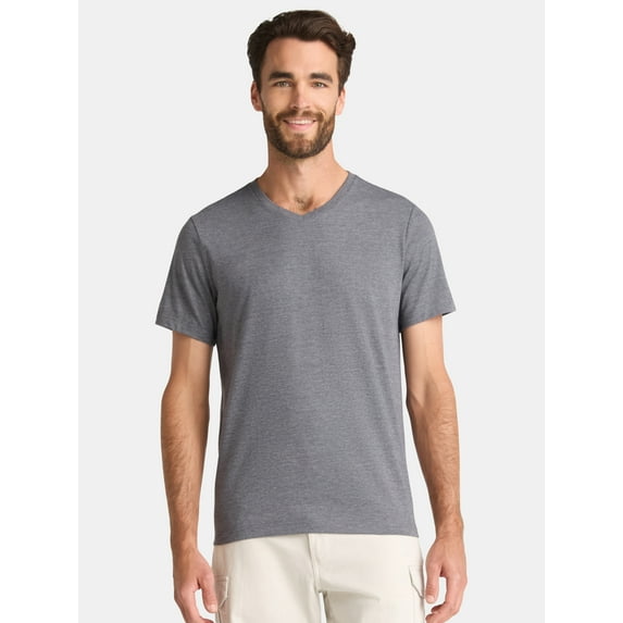 George Men's and Big Men's Lightweight V-Neck Tee with Short Sleeves, Sizes XS-3XL