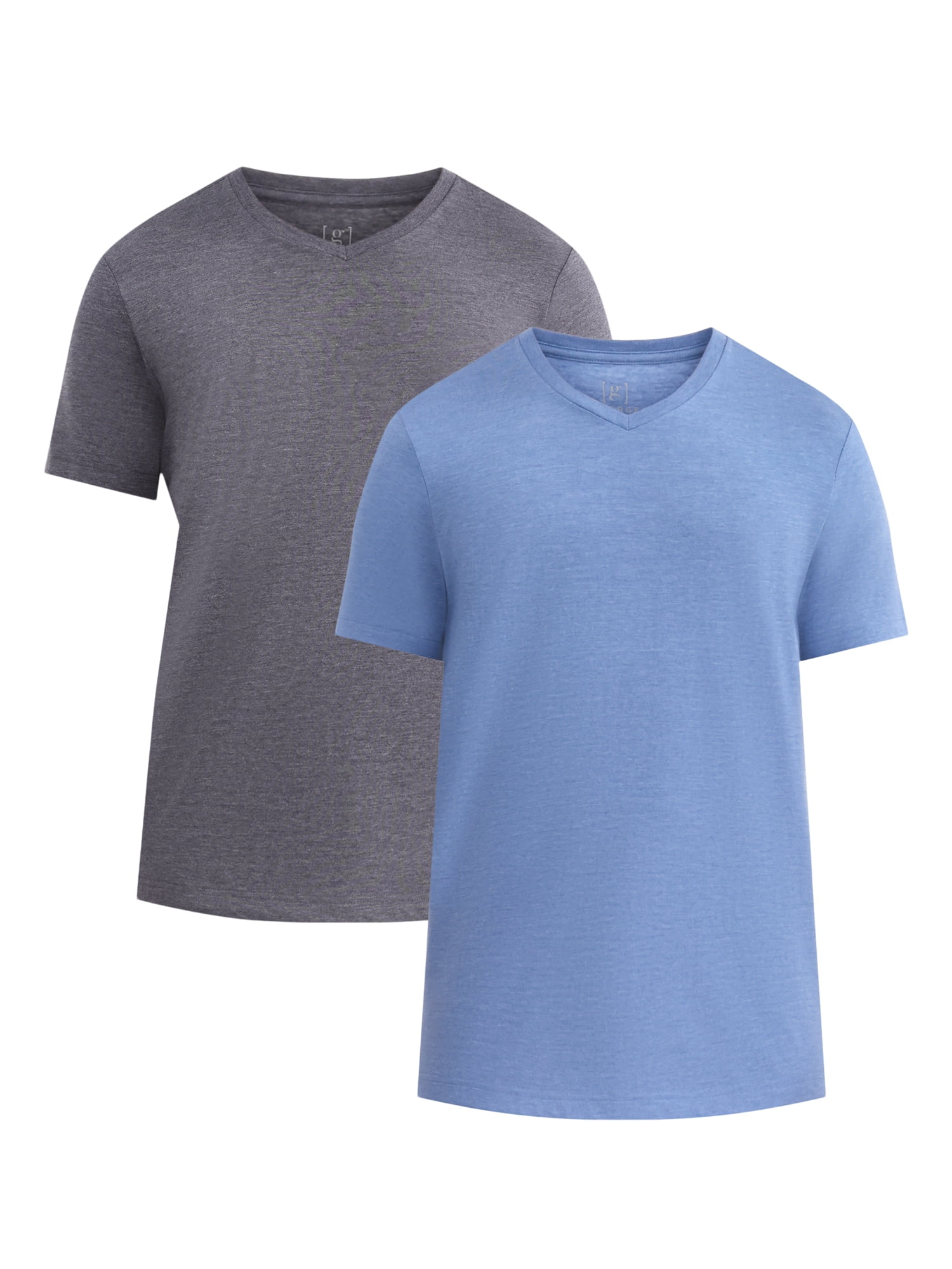 George Men's and Big Men's Lightweight V Neck Tee with Short Sleeves, 3 ...
