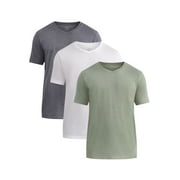 George Men's and Big Men's Lightweight V-Neck T-Shirt with Short Sleeves, 3-Pack, Sizes XS-3XL