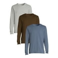 Men's and Big Men’s Long Sleeve Crewneck TShirts, 3Pack, Sizes