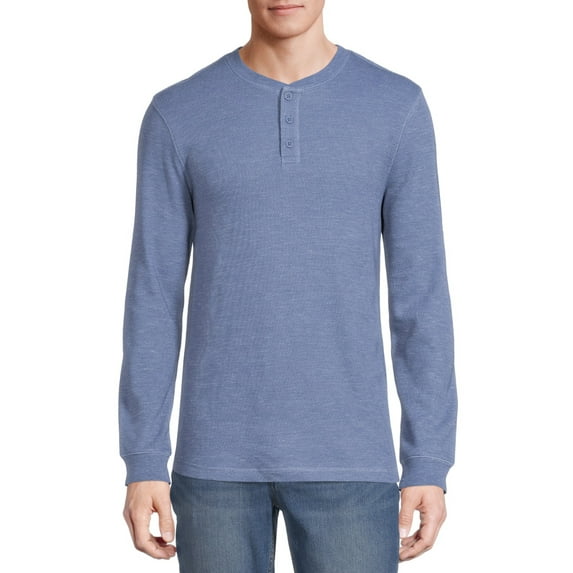 George Men's and Big Men's Long Sleeve Thermal Henley Shirt