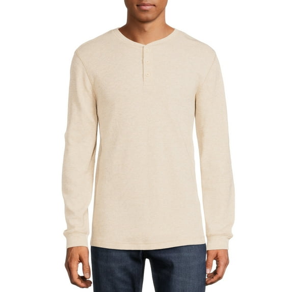 George Men's and Big Men's Long Sleeve Thermal Henley Shirt