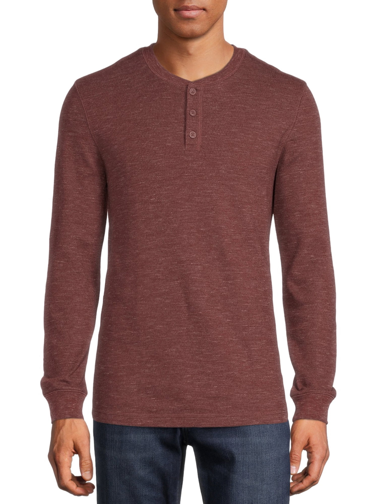 George Men's and Big Men's Long Sleeve Thermal Henley Shirt - Walmart.com