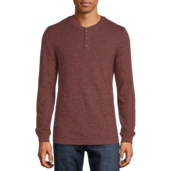 George Men's and Big Men's Long Sleeve Thermal Henley Shirt