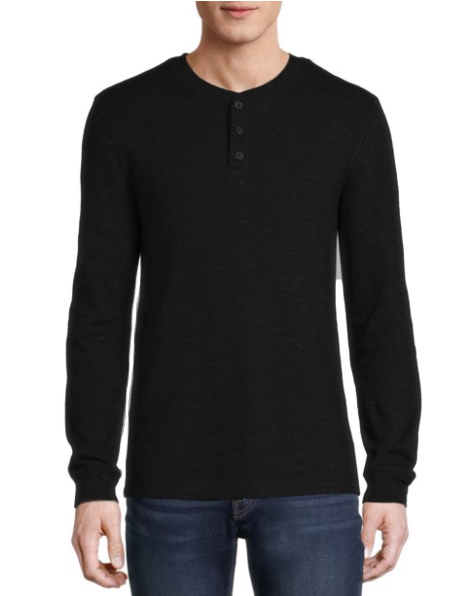 George Men's and Big Men's Long Sleeve Thermal Henley Shirt - image 1 of 2