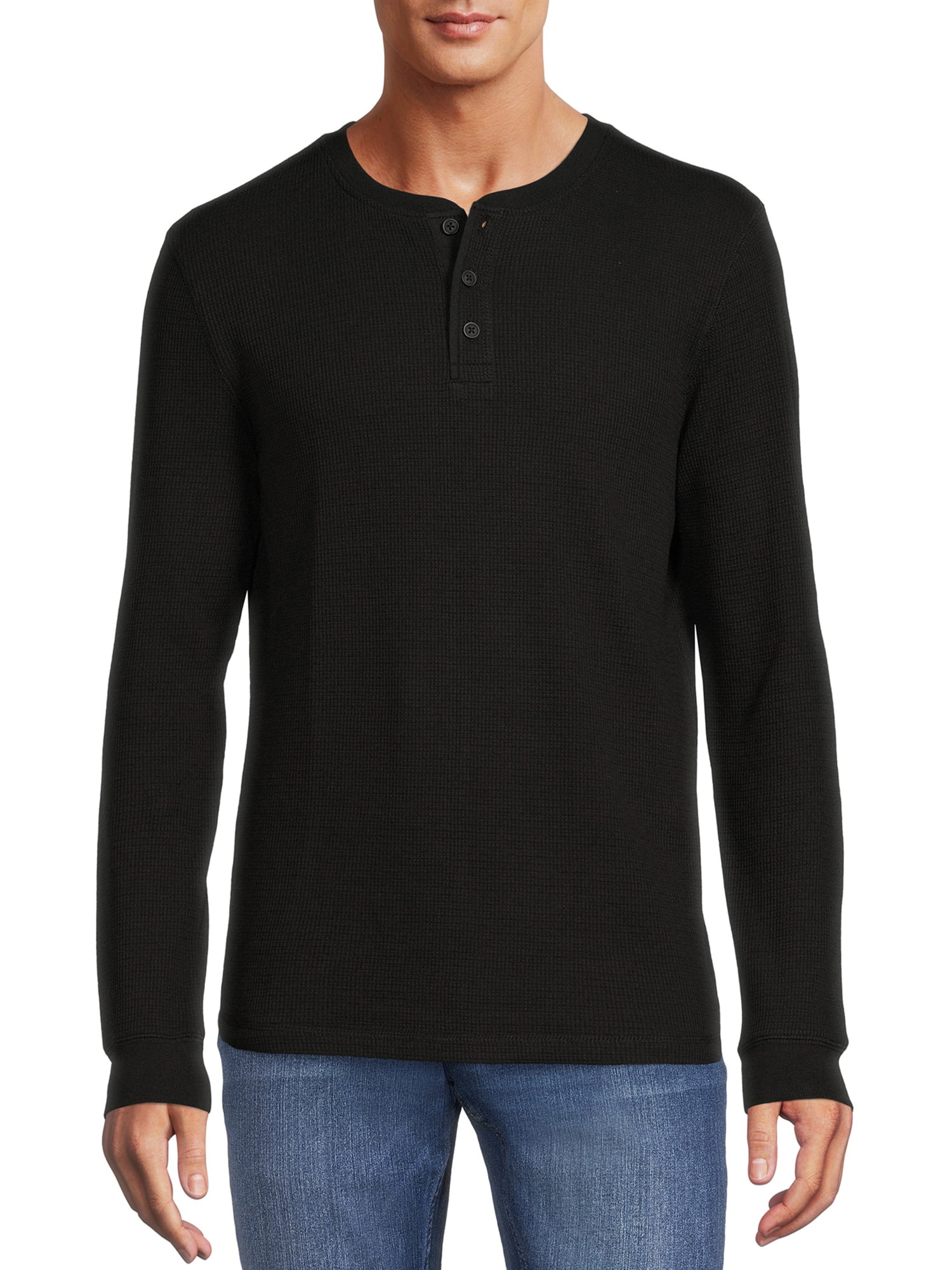 George Men's and Big Men's Long Sleeve Thermal Henley Shirt - Walmart.com
