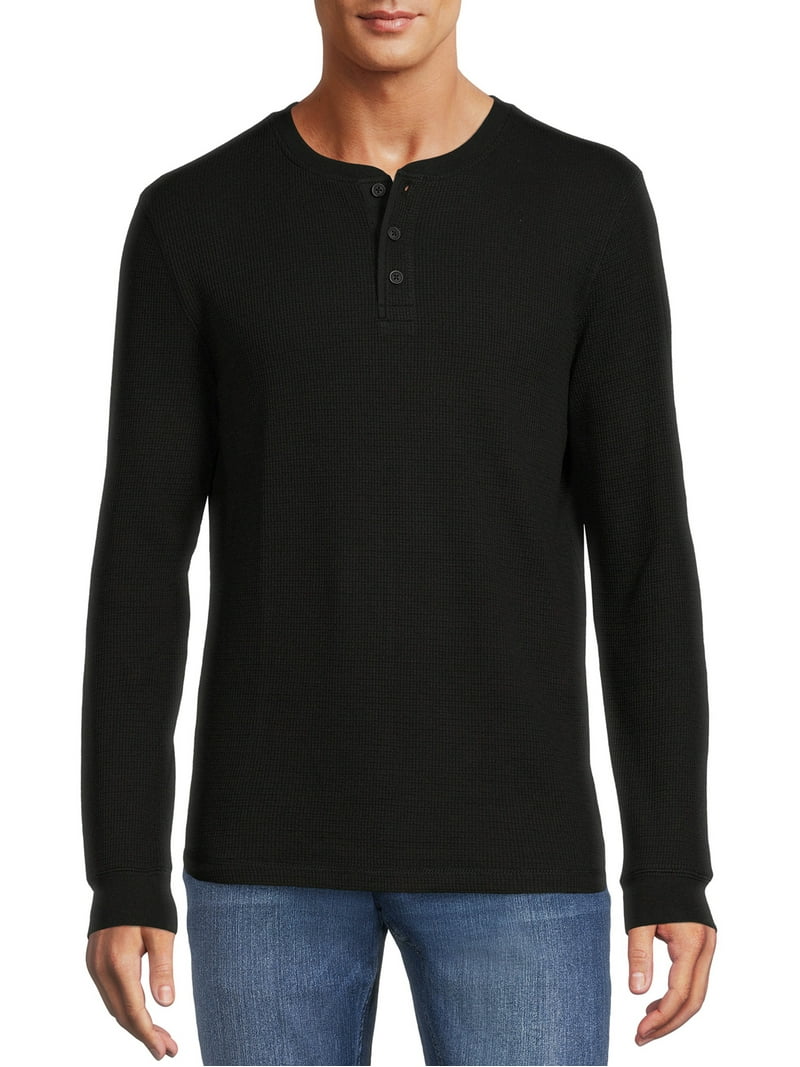 George men's Thermal Long Sleeve Henley Shirt Layering