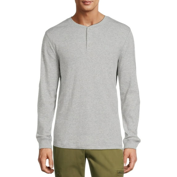 George Men's and Big Men's Long Sleeve Thermal Henley Shirt
