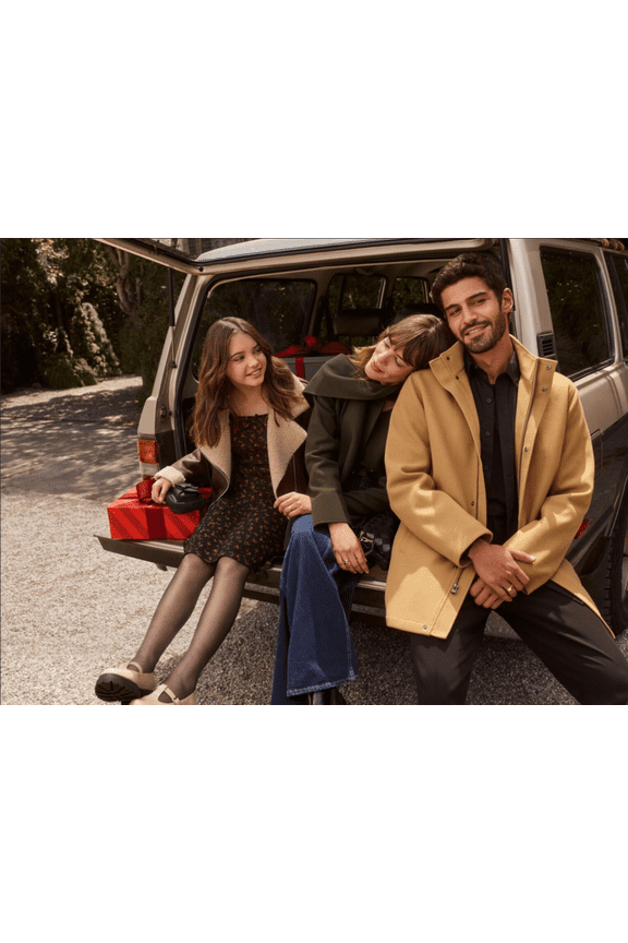 Men's and Big Men's Mid-Length Overcoat, Sizes S-3XL