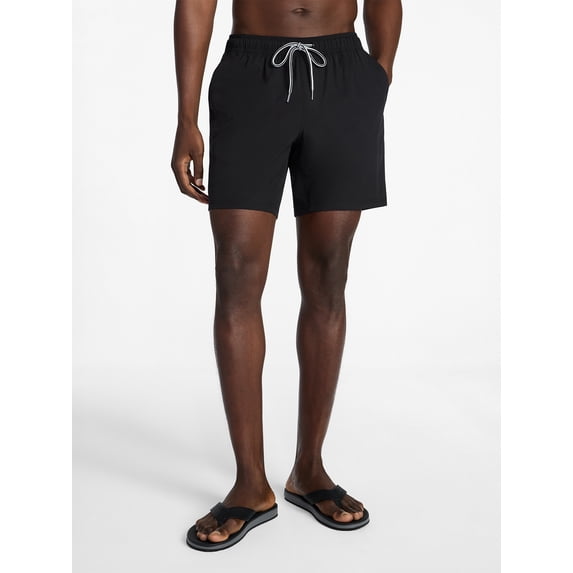 George Men's and Big Men's Performance Lined Swim Trunks, 5 in Inseam, Sizes S-3XL