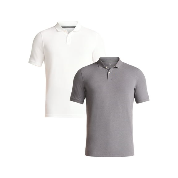George Men’s and Big Men’s Pique Polo Shirt, 2-Pack, Sizes S-3XL