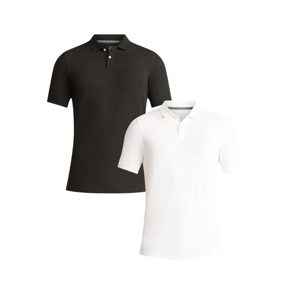 George Men’s and Big Men’s Pique Polo Shirt, 2-Pack, Sizes S-3XL