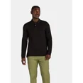 thumbnail image 1 of George Men's and Big Men's Pique Polo Shirt with Long Sleeves, Sizes S-3XL, 1 of 5