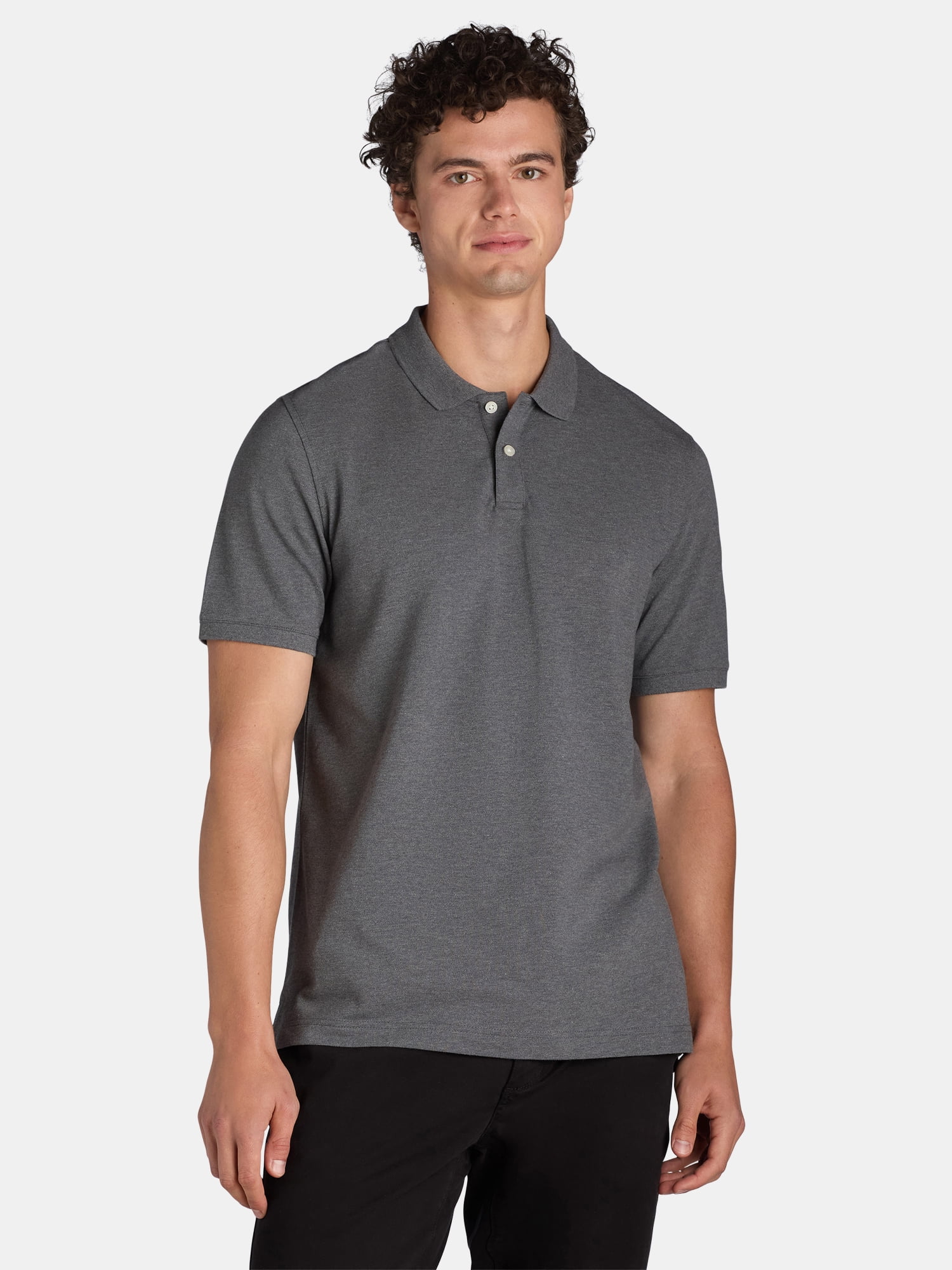 George Men's and Big Men's Pique Polo Shirt with Short Sleeves, Sizes S-3XL