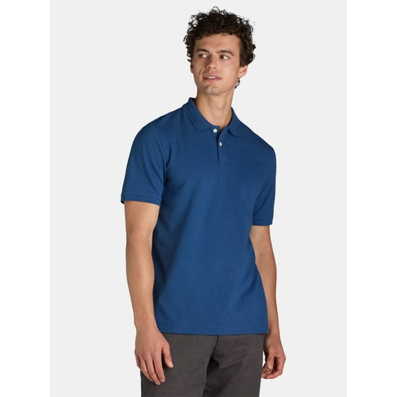 George Men's and Big Men's Pique Polo Shirt with Short Sleeves, Sizes S-3XL