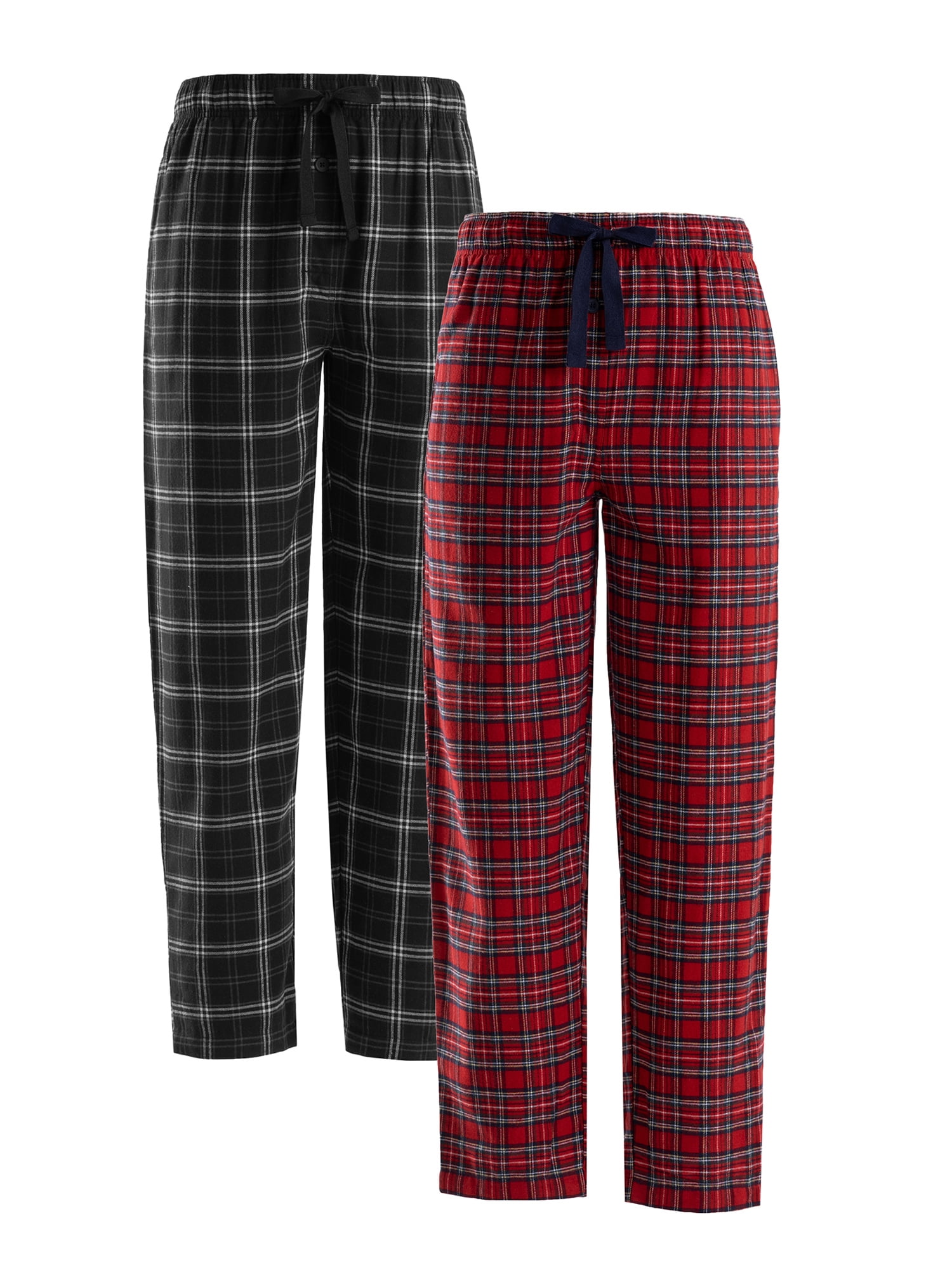 Men's and Big Men's Plaid Woven Flannel Sleep Pajama Pants, 2