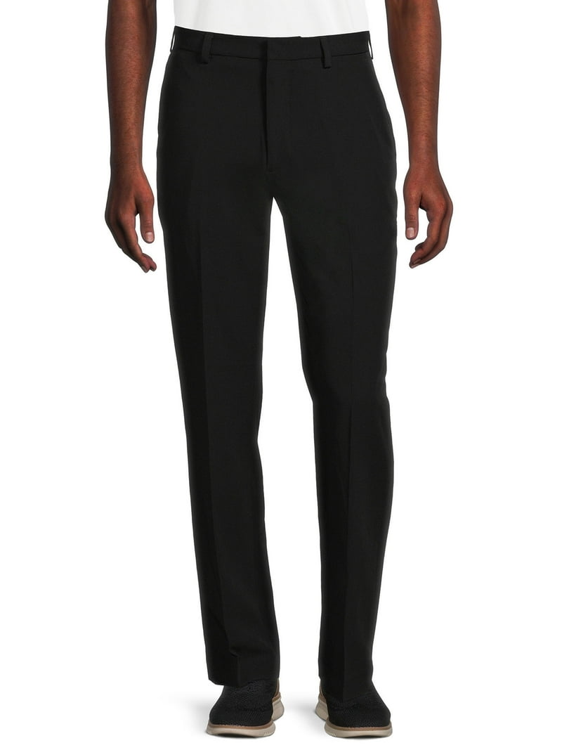 George Men's and Big Men's Flat Front Suit Pants with 4-Way