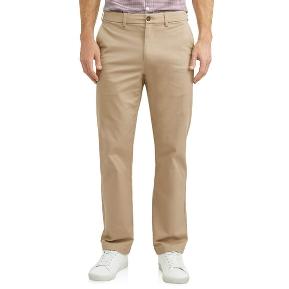 George Men's and Big Men's Premium Regular Fit Khaki Pant